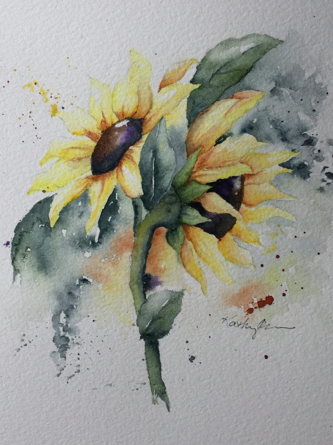Sunflowers watercolor