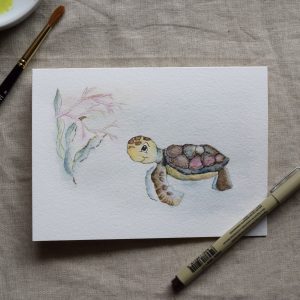 Baby Turtle Printed Card