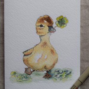 "1 in a million" Baby Duck Printed Card